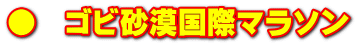●　ゴビ砂漠国際マラソン